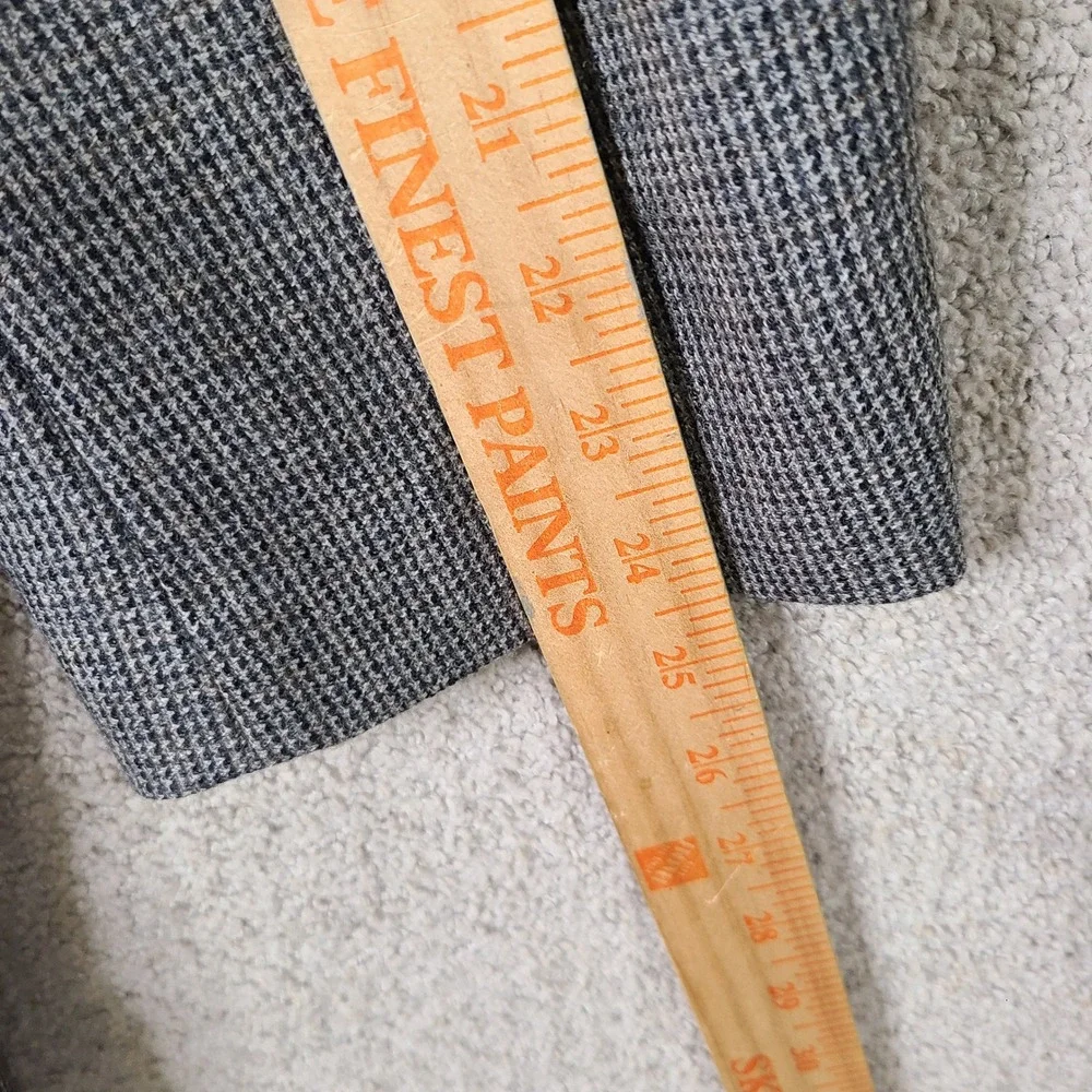 Chaps‎ Jacket Mens 46R Gray Micro Check Blazer Two Button Lambswool Tweed Coat